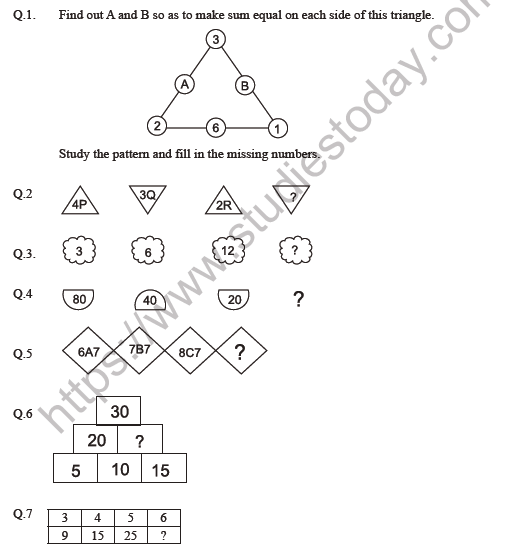 Live Worksheet On Patterns For Class 4 - Jerry Robert's Math Worksheets